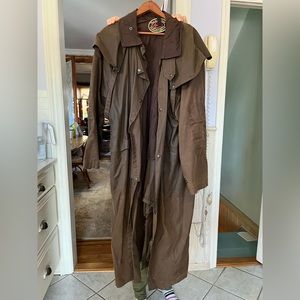 Vintage Mens Waterproof Full Length Slicker Jacket